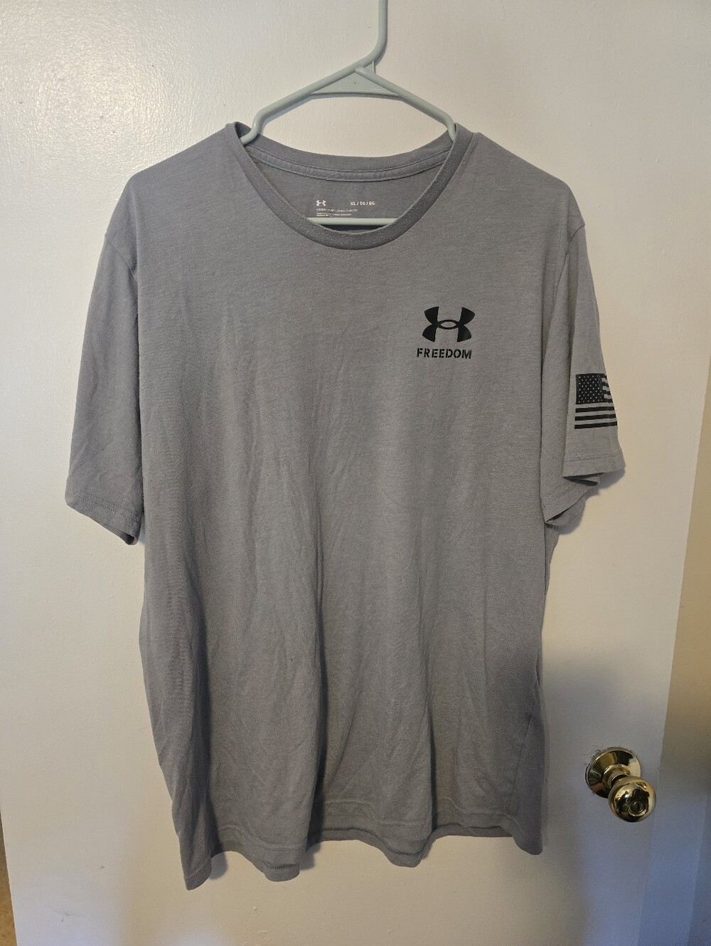Under Armour Light Gray 'Freedom' Short Sleeve Tee